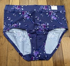 Plus Sz 14/16 Lane Bryant Cacique Comfort Bliss Full Brief Panty Violet Flower