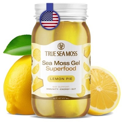 Wildcrafted Irish Sea Moss Gel | Made with Dried Seaweed Seamoss | Lemon Pie