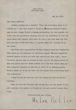 HELEN KELLER - TYPED LETTER SIGNED 05/30/1942 CO-SIGNED BY: POLLY THOMSON