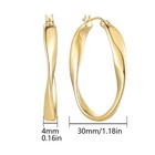 14K  25/30MM Gold Hoop Earrings for Women Large Earring Thick Hoop Twisted Wave