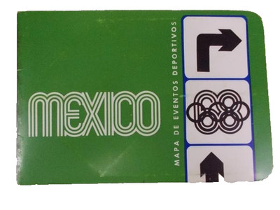 Olympic 1968 Mexico City Olympics Folding Map Official Event Guide