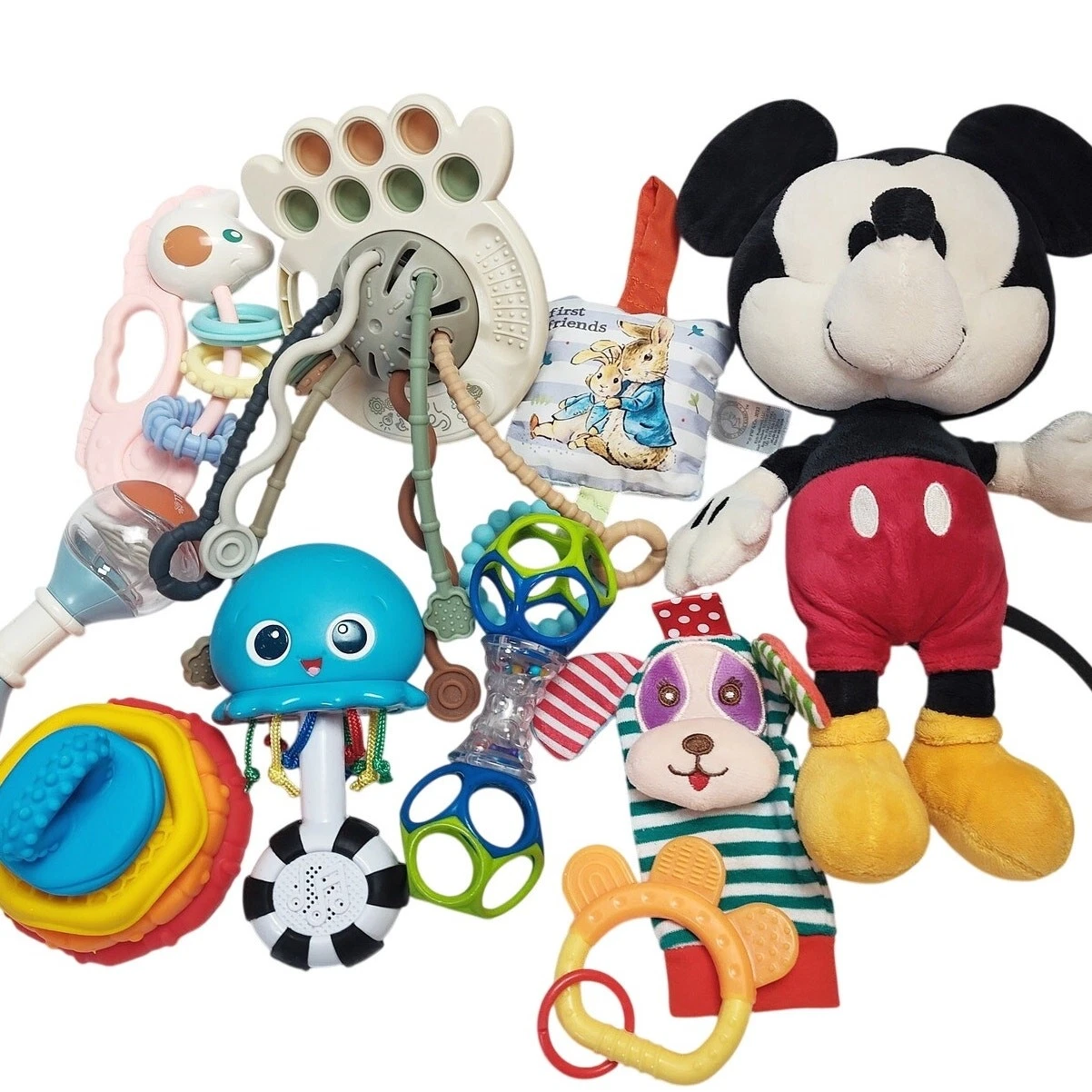 Baby Toy Lot Mickey Plush Baby Einstein Stacker Teether Rattles Bundle
Opens in a new window or tab