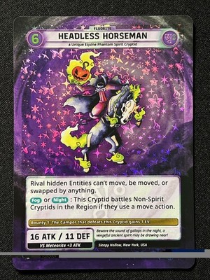 Cryptid Camp TCG Jack-O -Lantern Trails Headless Horseman 004/021 Full Holo NM