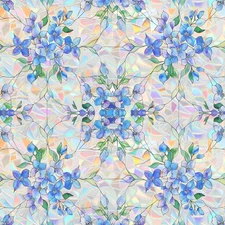 Window Privacy Film Stained Glass Decorative Static Cling Window Tint Sticker fo