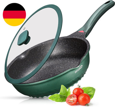 INTIGNIS Premium-Bratpfanne Mit Deckel, Kratzfest, 30 Cm, Extra Tief, Kompatibel