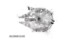Star Wars millennium falcon fan art spaceship Custom Gaming Mat Desk 4998