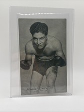 Vintage 1947-66 Exhibit Manuel Ortiz Boxing Arcade Card HOF Made In USA