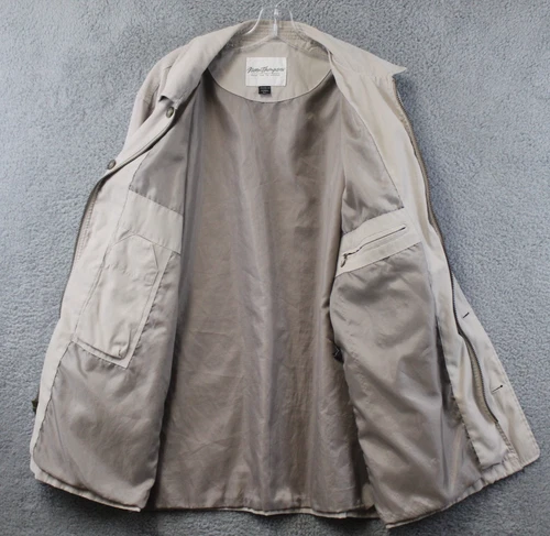 Vintage Norm Thompson Field Jacket Long Sleeve Beige Size XL Read Description image 11