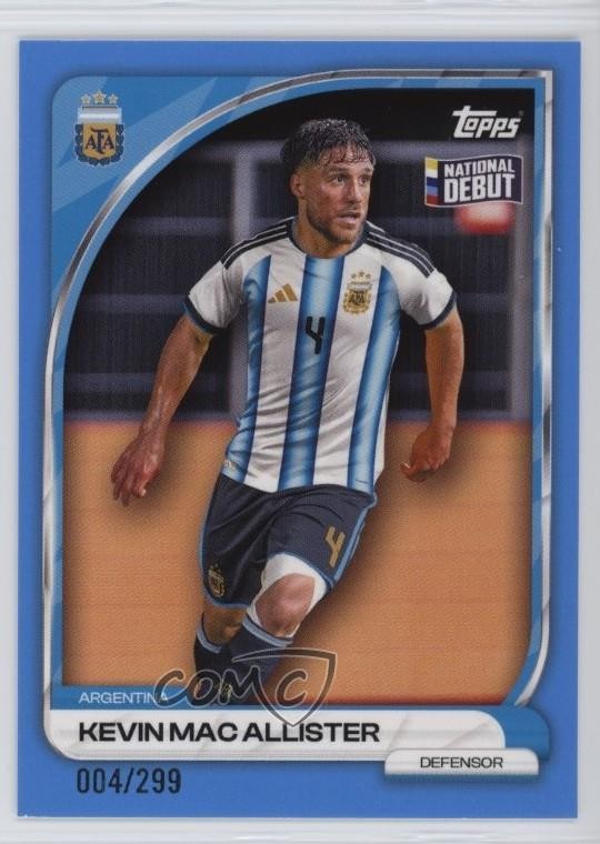 2025 Topps Argentina Collector Tin First Team Blue 4/299 Kevin Mac Allister 1h5x