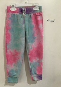 Bebe Girls Sweatpants Toddler Size 4T Pink Purple & Blue Tie Dye
