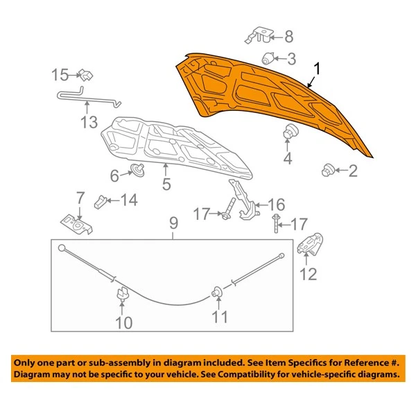 For 09-11 Chevy Aveo5 & G3 Front Hood Panel Assembly Primed GM1230388 95164301 Foto 3 de 4