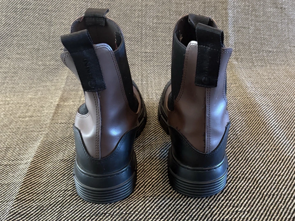 Botas de lluvia de goma recicladas GANNI para mujer achicoria café marrón combate 39 EE. UU. 9 Foto 2 de 4