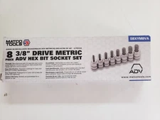Matco Tools ADV SBXYM8VA 8 piece 3/8in drive Metric Hex Bit Socket set