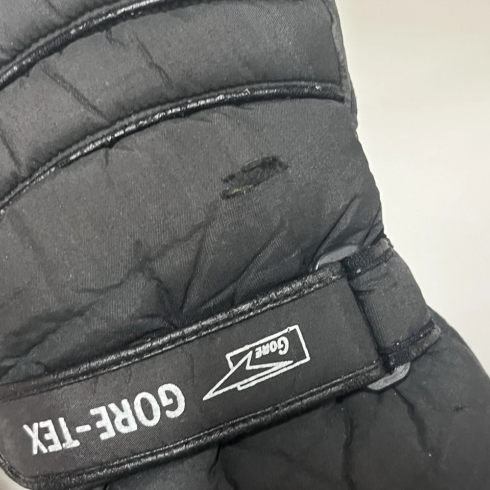 复古 Harley Davidson Goretex 连指手套 尺寸 S-L 黑色皮革/尼龙 罕见 — 第 3/4 张图片
