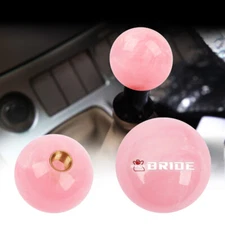 Universal BRIDE Pearl Pink Round Ball Manual Gear Shift Knob Shifter Lever Head
