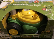 BUBBLE N GO MOWER COMBO - KIDS BUBBLE TOY LIKE JOHN DEERE MOWER