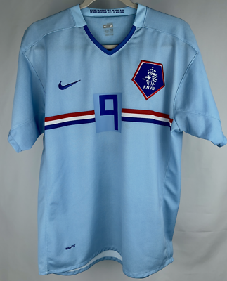V. Nistelrooy Nike #9 Netherlands Away Soccer Football Jersey