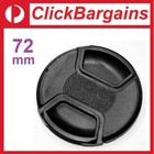 FOTOWORX 72mm LENS CAP  Snap-On Centre Clip Camera Front Cover 72 mm Canon Nikon