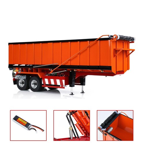 Metal 1/14 Hydraulic Dump Trailer W/Electric Legs for TAMIYA RC Tractor Trucks - Picture 5 of 20