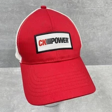 CK POWER Hat Baseball Ball Cap Adjustable SNAPBACK Mesh Back Red White