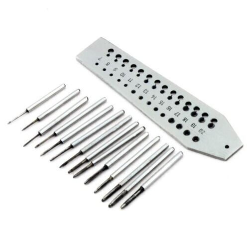 Jewellers Watchmakers Micro Mini Tap And Die Screw Plate Set 14 Taps 0.
