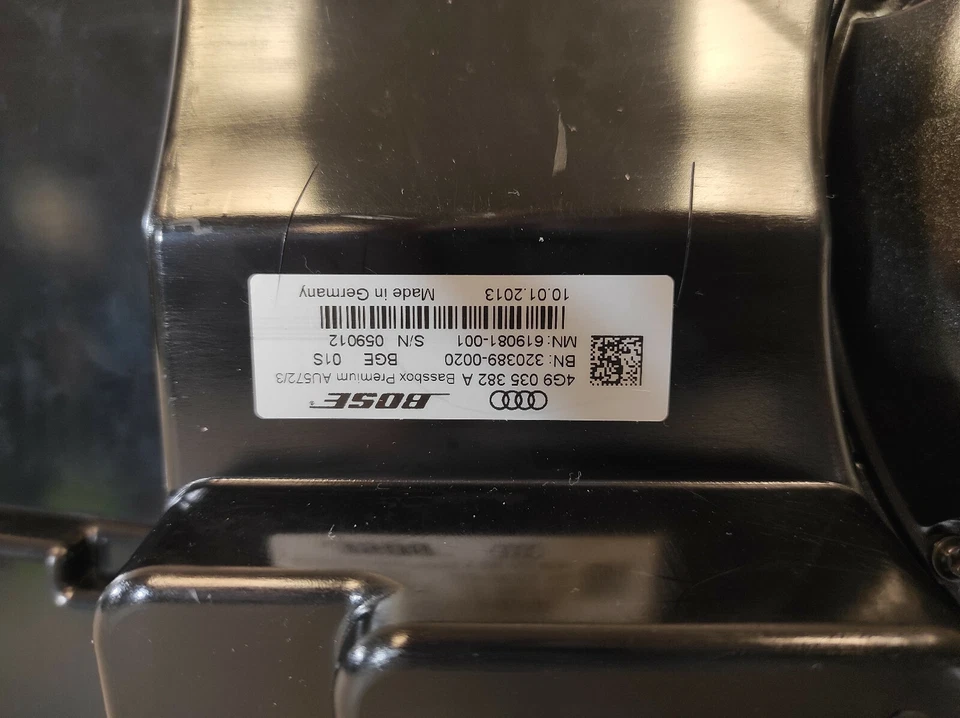 ALTAVOZ SUBWOOFER MALETERO TRASERO BOSE AUDI A7 S7 RS7 A6 S6 RS6, CAJA DE GRAVES 4G9035382A Foto 2 de 4