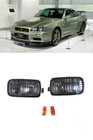 ~NEW~JDM GTR Smoked Bumper Turn Signal Indicator Lights for Nissan Skyline R34