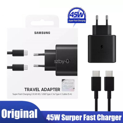 Original Samsung 45W Schnellladegerät Netzteil USB-C Galaxy S20 S23 + Ultra A54