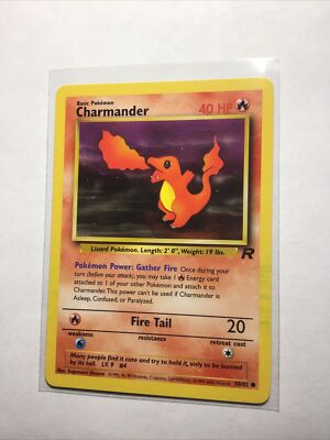 CHARMANDER - 50/82 - INK STAIN ERROR - Team Rocket - Pokemon Card - NM