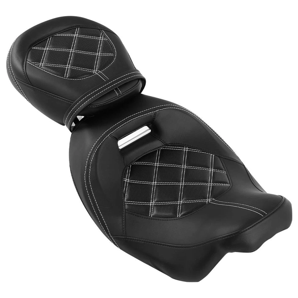Black Driver Passenger Seat Fit For Harley CVO Street Glide Road King 2009-2023 - Image 3 of 4
