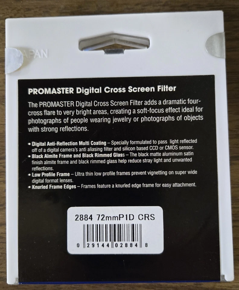 Promaster Digital Cross Screen Filter For 72mm Lens - Image 2 of 2