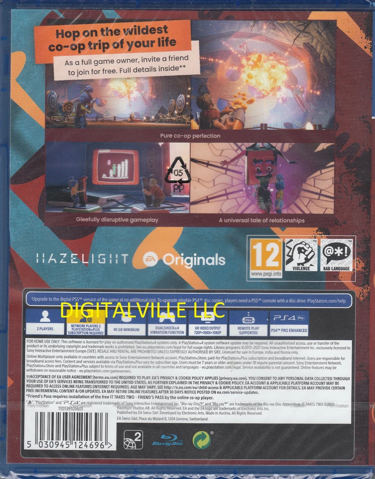 It Takes Two PS4 PlayStation 4 Brand New factory Sealed - Image 2 of 2