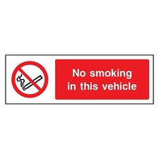 No Smoking in This Vehicle Sign or Sticker | SMOK0007