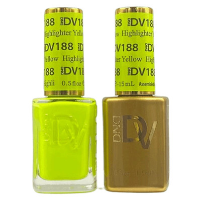 DND DUO DIVA GEL & LACQUER #188 - Highlighter Yellow