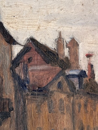 Beau Tableau Ancien paysage d'Annecy Mont Blanc pont Morens Paul Barian 1900 - Photo 10/13