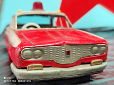 VINTAGE TOY CAR TOYOTA CROWN ASAHI ATC FIRE CHIEF DEPT. JAPAN 60's FRICTION 10in