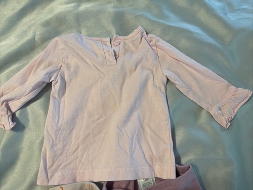 Lote de 7 piezas Paquete de pantalones para bebé niña 12M camisa - Imagen 8 de 10