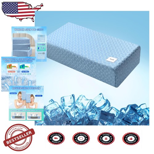 24"x12" Cooling Cube Pillow for Side Sleepers - Customizable Softness & Firmness