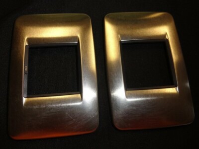 VIMAR EIKON 20682 CHROME PLACCA SWITCH PLATE SET OF (2) 