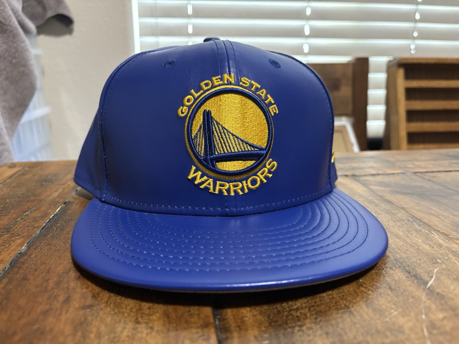 Golden State Warriors 5X NBA Champions Blue Yellow New Era Fitted Hat 7 5/8 Gray