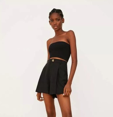 Zara Womens Ribbed Bandeau Tube Top M | eBay