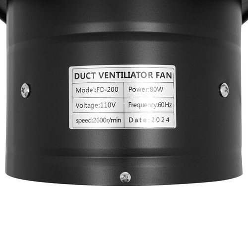 8" Exhaust Fan Portable Kitchen Ventilation Fan Wall Mount with Backdraft Damper - Picture 8 of 24
