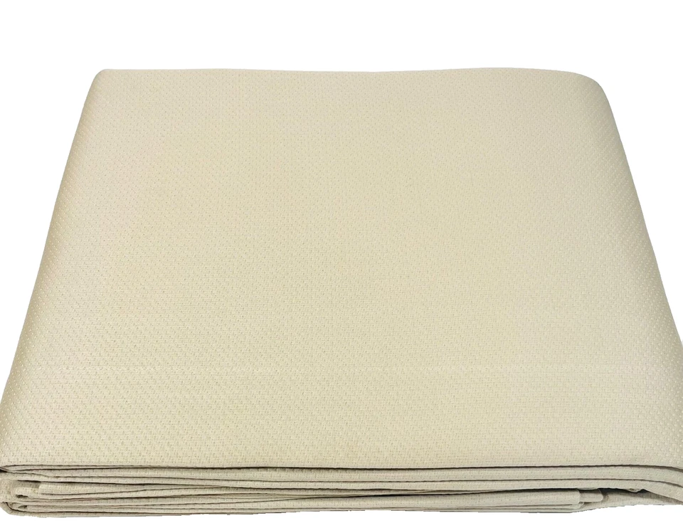 Peacock Alley 3Pc Set Coverlet Matelasse Dense Cotton Queen Angelina Beige-Gold - Image 2 of 4
