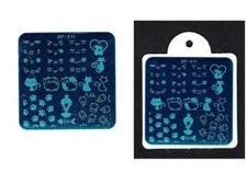 Nail Art Stamping Cute Cat Paw Design Manicure Metal Template Image Plate BP-X11