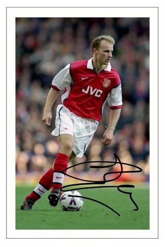 DENNIS BERGKAMP Signed Autograph PHOTO Fan Gift Signature Print ARSENAL Soccer - 第 1/1 張圖片