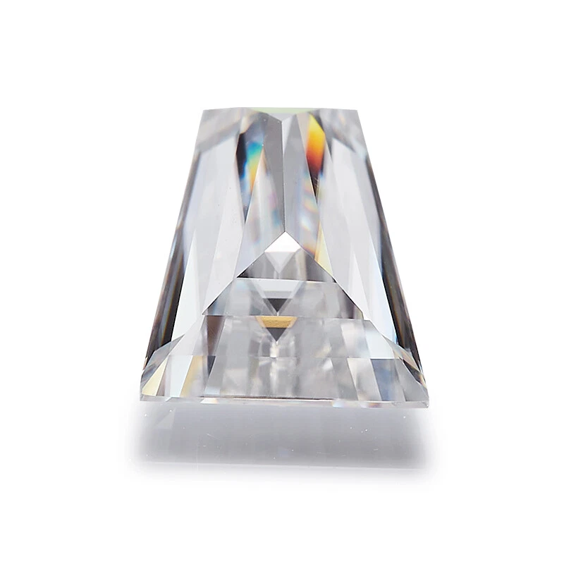 Trapezoid Shape White D VVS1 Baguette Loose Moissanite Stones Gemstones DIY - Image 3 of 4