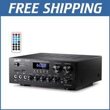 Multi-Input Bluetooth 5.0 Stereo Receiver - Compact 400W Amplifier for Karaoke-