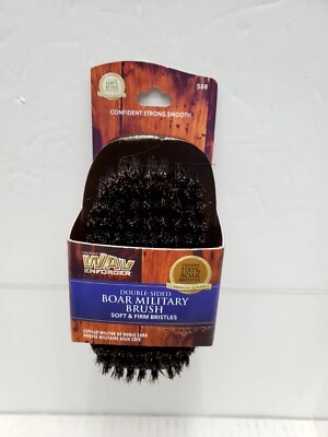 Firstline Wav Enforcer Double Sided Boar Fade Brush w/Soft&Firm Bristles Brown
