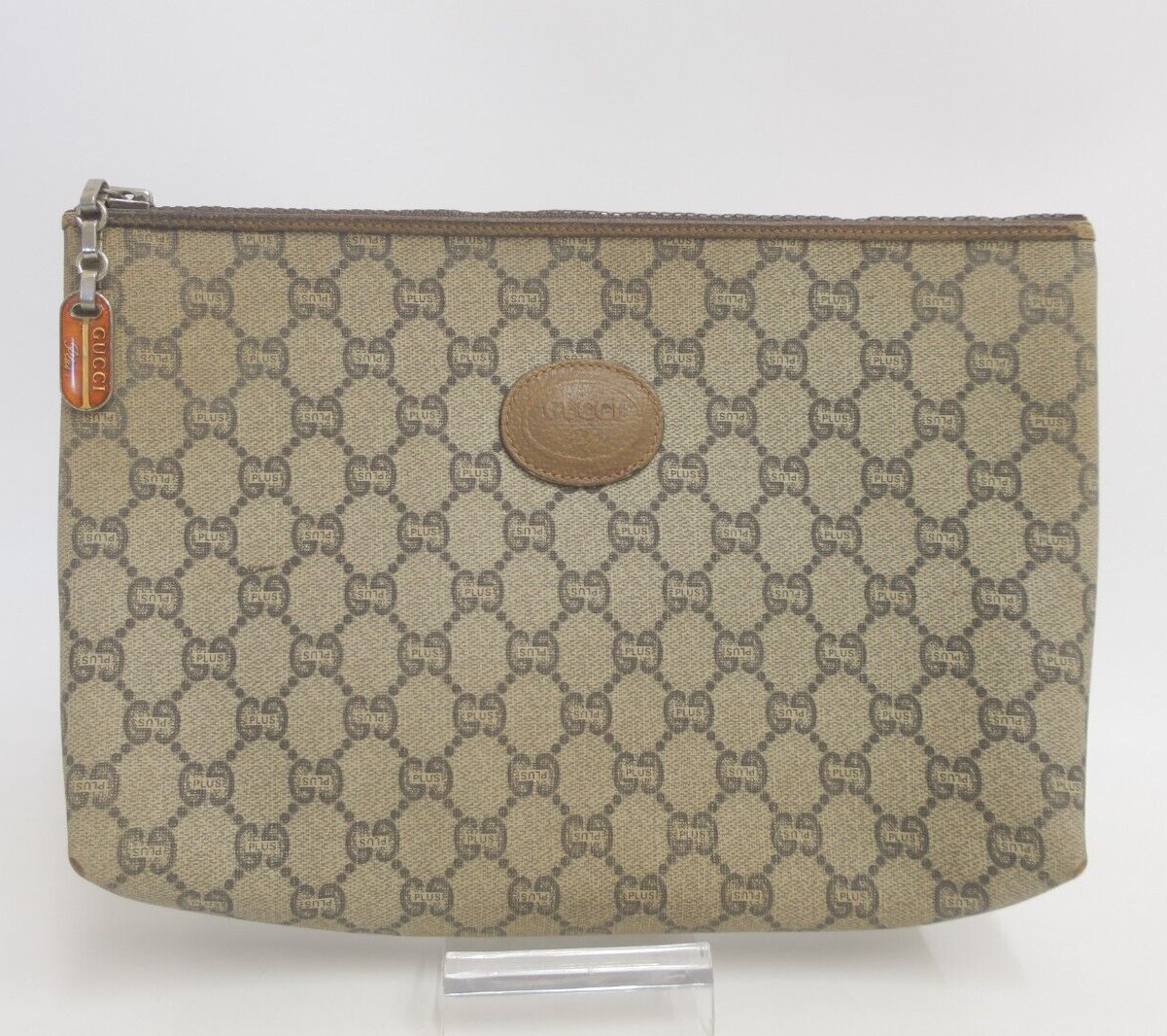 Autentica pochette Gucci GG Gucci Plus in pelle PVC #35929