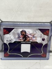 2025 Topps Tier One JAMES WOOD Purple Foil Relic RC Game Used Patch /25 Nats